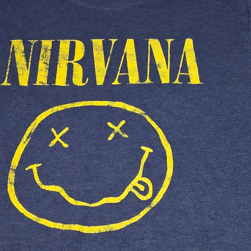 Nirvana‎ smile logo shirt blue size XL - Picture 5 of 7